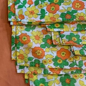 1960s / 70s funky flower power kitchen napkins